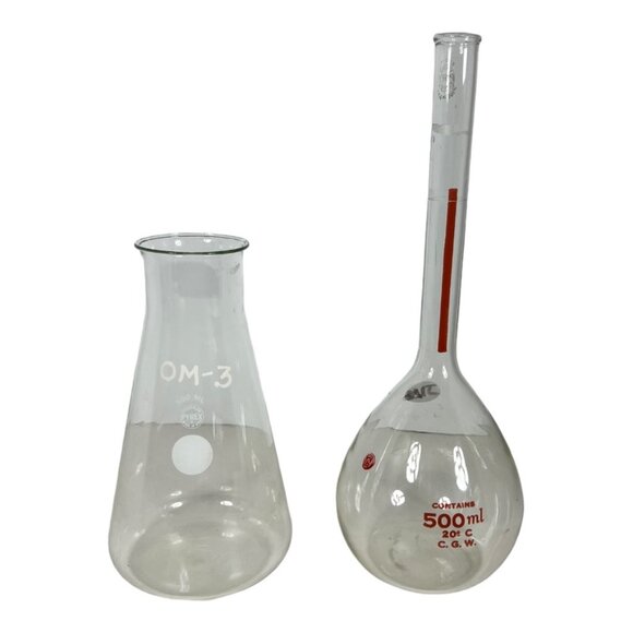 Two Glass Beakers - Picture 1 of 5